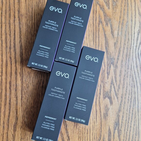 Lot of 4 Evo Purple Peppermint Instant Color Correction Toothpaste 3.5 oz 3/2027 - Picture 15 of 16